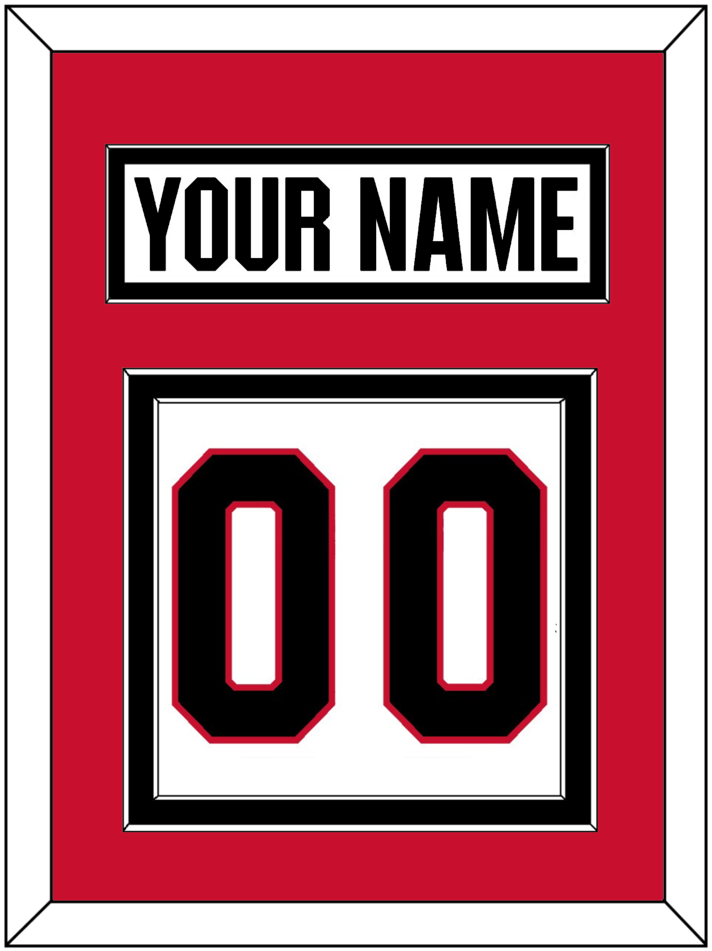 Ottawa Nameplate & Number (Back) - Road White - Signature Tier 2