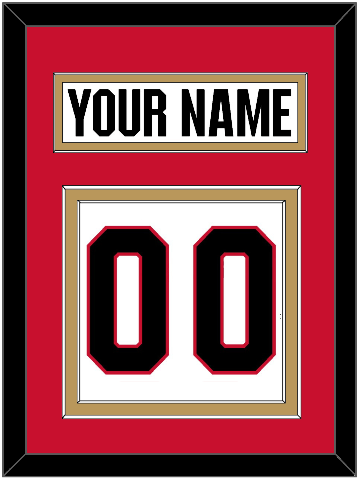 Ottawa Nameplate & Number (Back) - Road White - Signature Tier 3