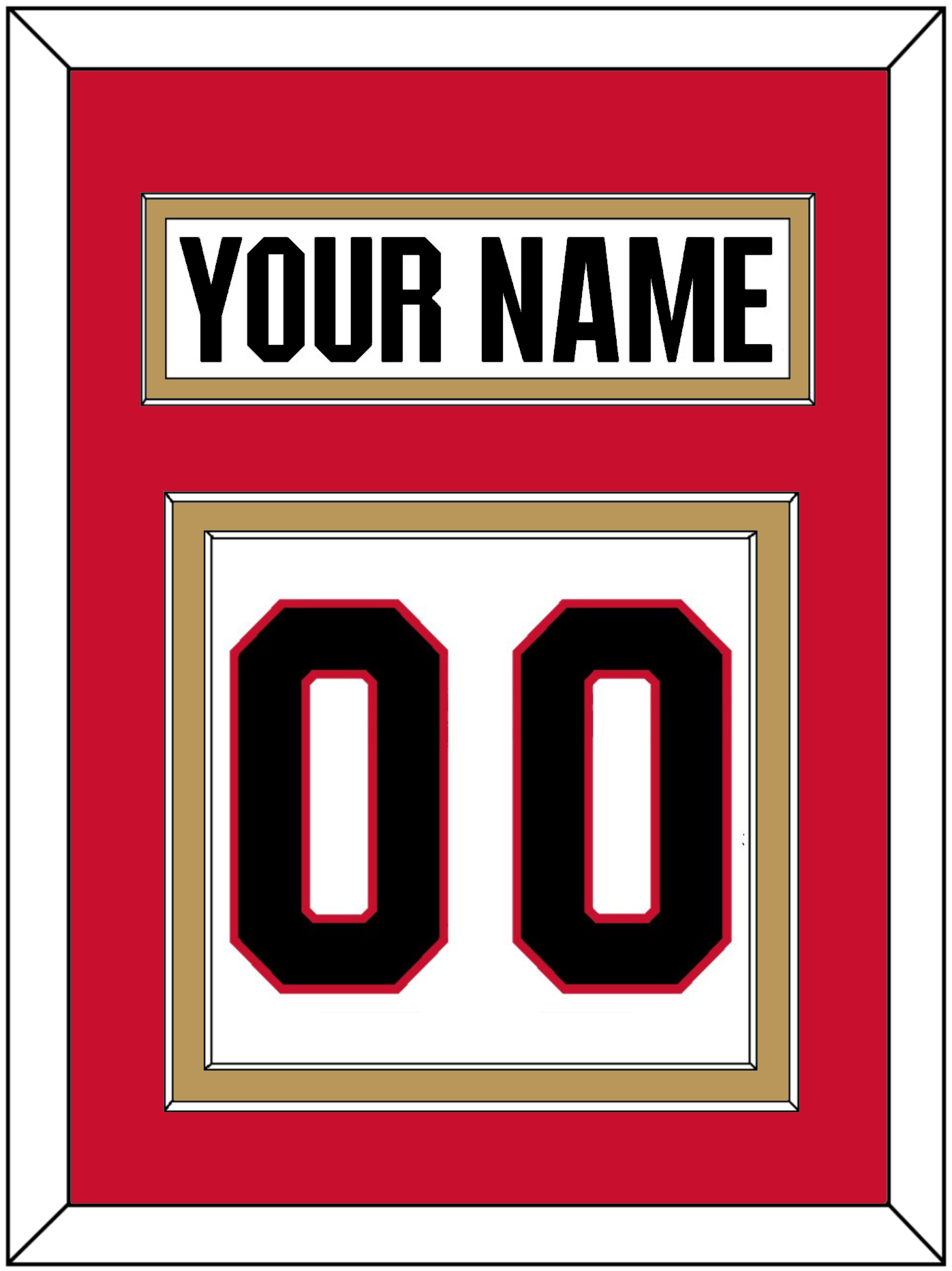 Ottawa Nameplate & Number (Back) - Road White - Signature Tier 3