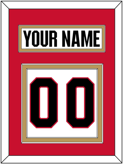 Ottawa Nameplate & Number (Back) - Road White - Signature Tier 3