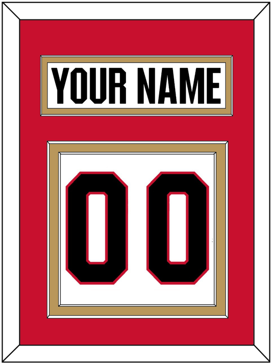 Ottawa Nameplate & Number (Back) - Road White - Signature Tier 3