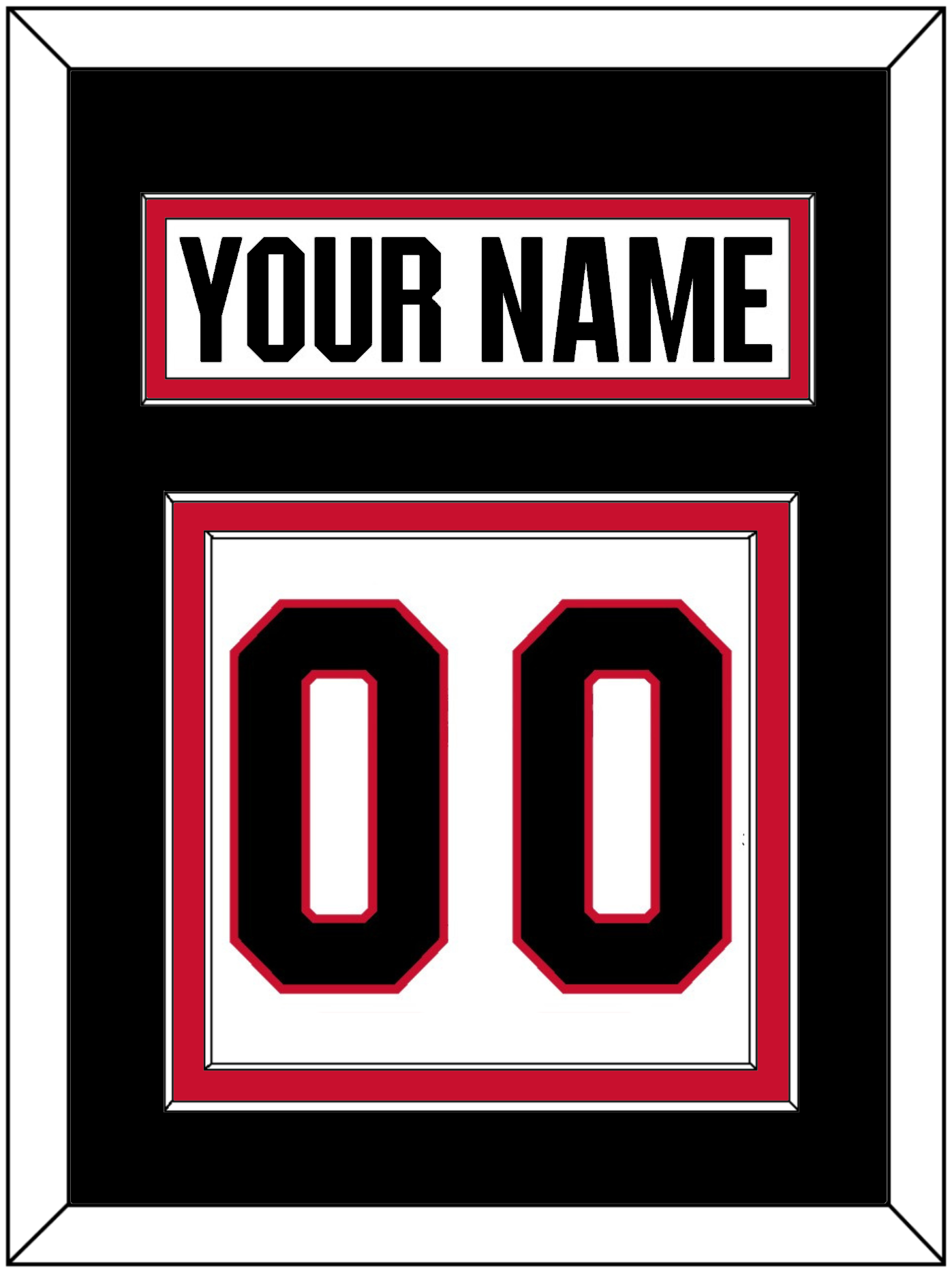Ottawa Nameplate & Number (Back) - Road White - Signature Tier 4