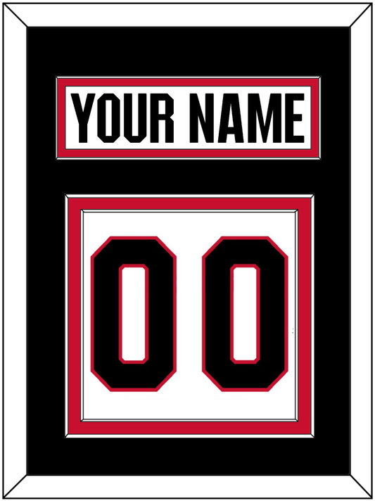 Ottawa Nameplate & Number (Back) - Road White - Signature Tier 4