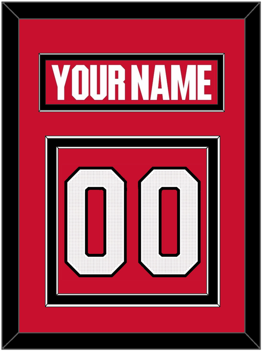 Ottawa Nameplate & Number (Back) - Home Red (2017-2020) - Signature Tier 2