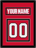 Ottawa Nameplate & Number (Back) - Home Red (2017-2020) - Double Mat 2
