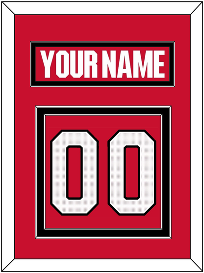 Ottawa Nameplate & Number (Back) - Home Red (2017-2020) - Signature Tier 2