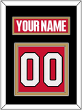 Ottawa Nameplate & Number (Back) - Home Red (2017-2020) - Double Mat 3