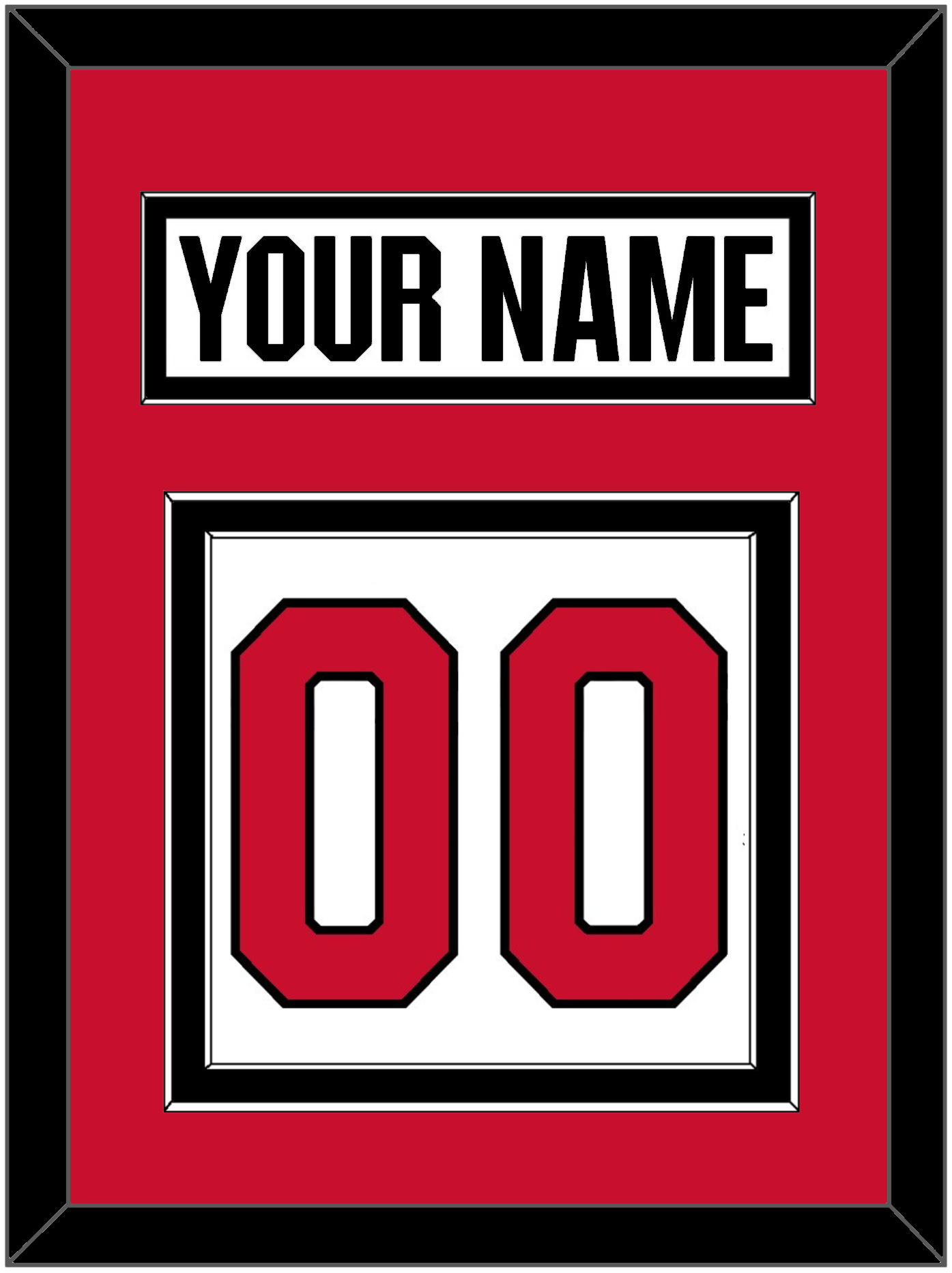 Ottawa Nameplate & Number (Back) - Road White (2017-2020) - Signature Tier 2