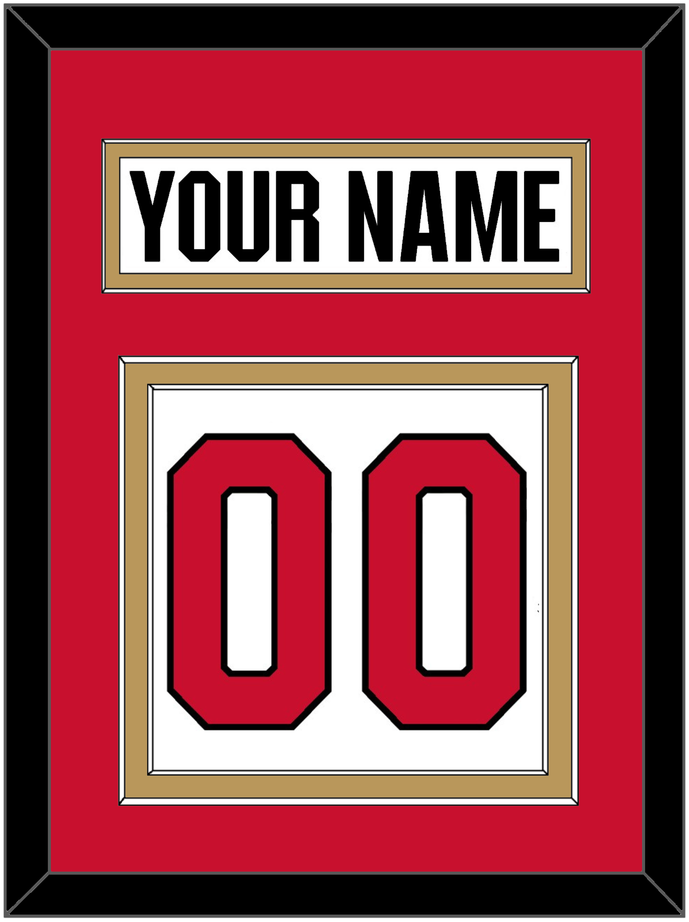 Ottawa Nameplate & Number (Back) - Road White (2017-2020) - Signature Tier 3