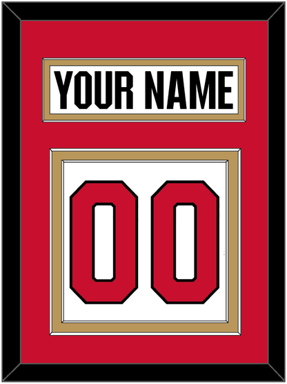 Ottawa Nameplate & Number (Back) - Road White (2017-2020) - Signature Tier 3