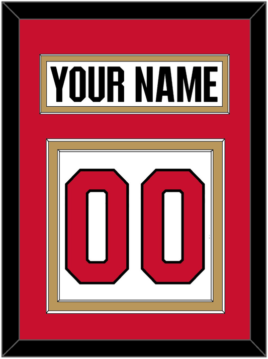 Ottawa Nameplate & Number (Back) - Road White (2017-2020) - Signature Tier 3