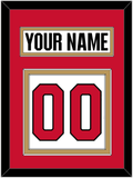 Ottawa Nameplate & Number (Back) - Road White (2017-2020) - Double Mat 3
