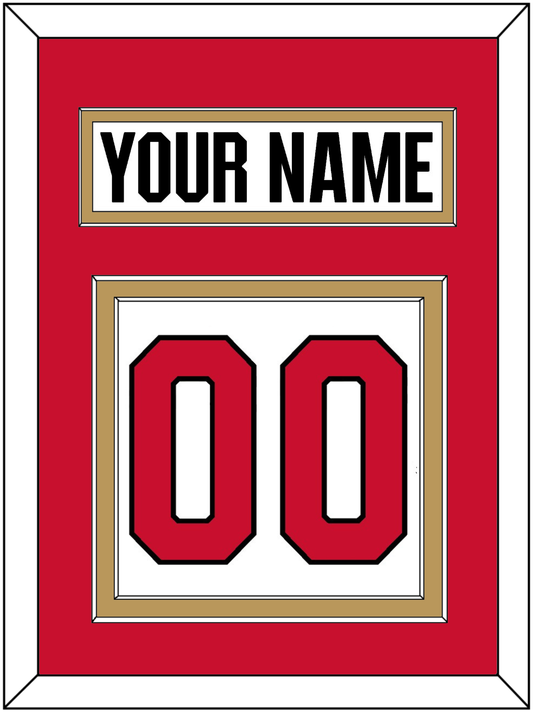 Ottawa Nameplate & Number (Back) - Road White (2017-2020) - Signature Tier 3