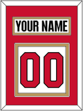 Ottawa Nameplate & Number (Back) - Road White (2017-2020) - Double Mat 3