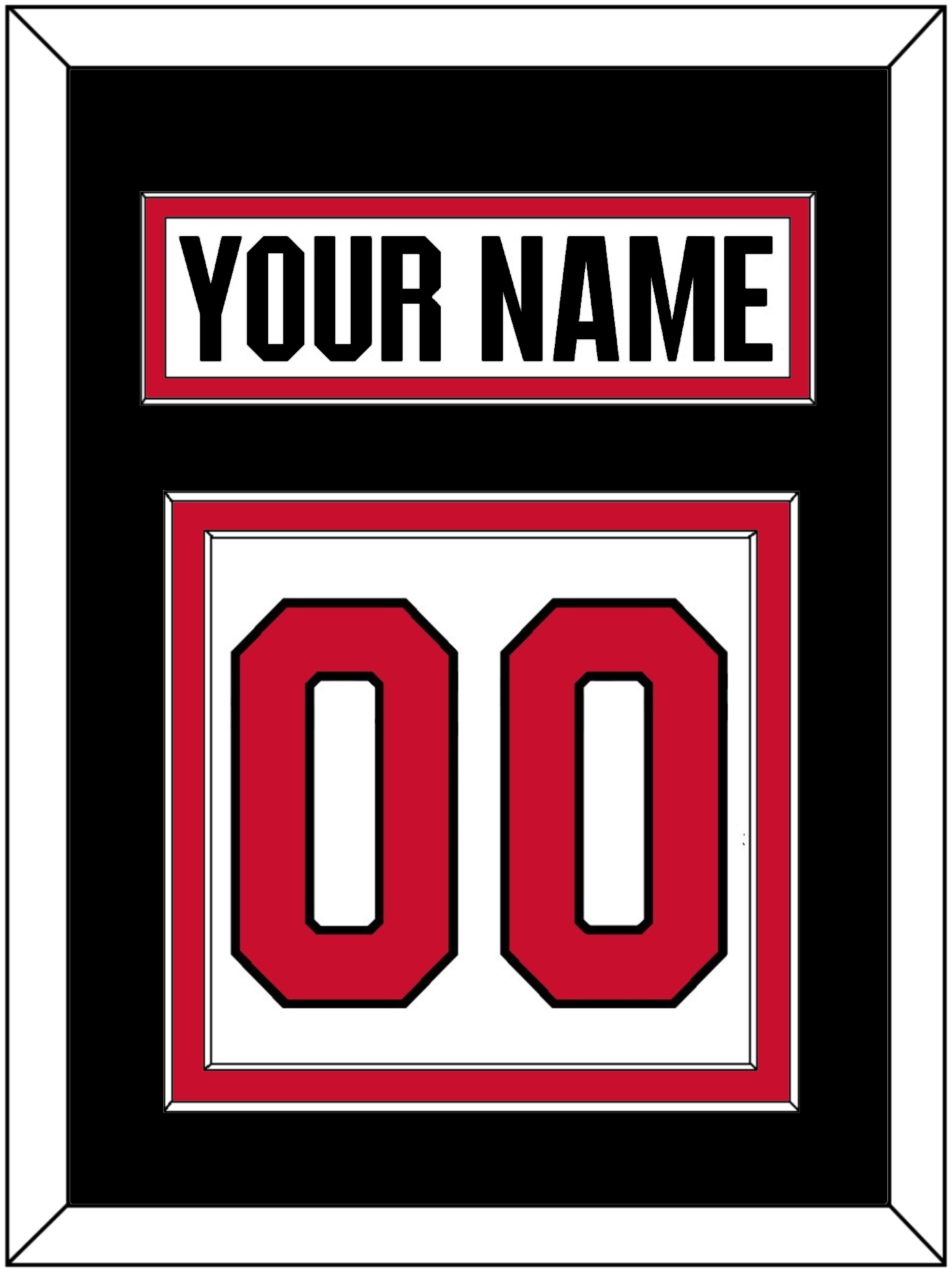 Ottawa Nameplate & Number (Back) - Road White (2017-2020) - Signature Tier 4