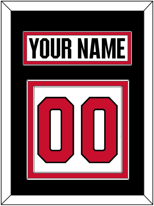 Ottawa Nameplate & Number (Back) - Road White (2017-2020) - Signature Tier 4