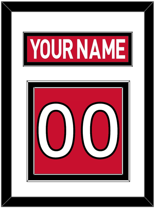 Ottawa Nameplate & Number (Back) - Home Red (2007-2017) - Signature Tier 1