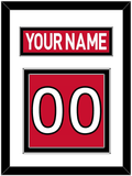 Ottawa Nameplate & Number (Back) - Home Red (2007-2017) - Double Mat 1