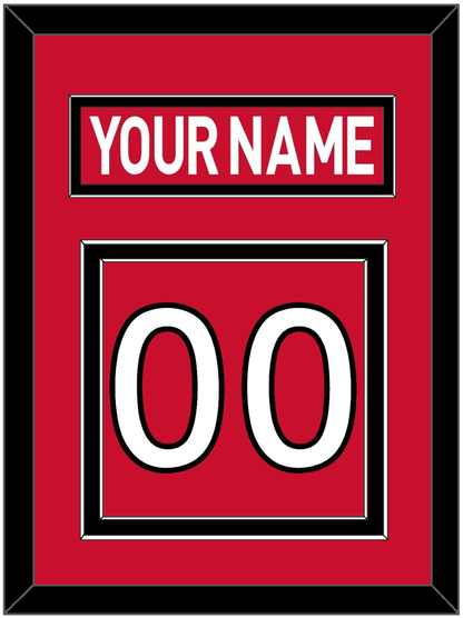 Ottawa Nameplate & Number (Back) - Home Red (2007-2017) - Signature Tier 2