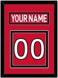 Ottawa Nameplate & Number (Back) - Home Red (2007-2017) - Double Mat 2