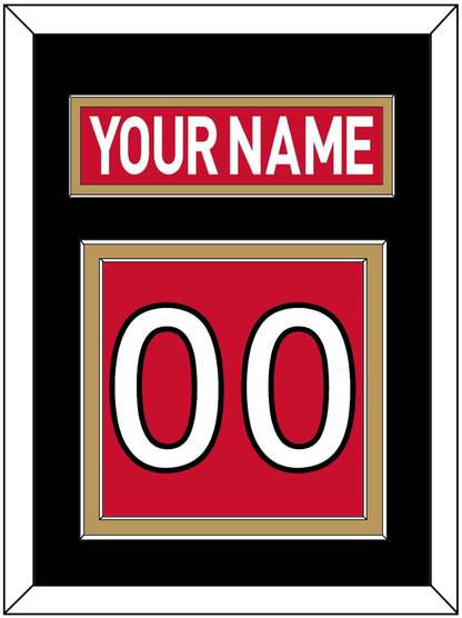 Ottawa Nameplate & Number (Back) - Home Red (2007-2017) - Signature Tier 3