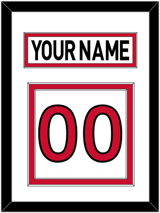 Ottawa Nameplate & Number (Back) - Road White (2007-2017) - Signature Tier 1