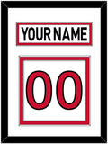 Ottawa Nameplate & Number (Back) - Road White (2007-2017) - Double Mat 1