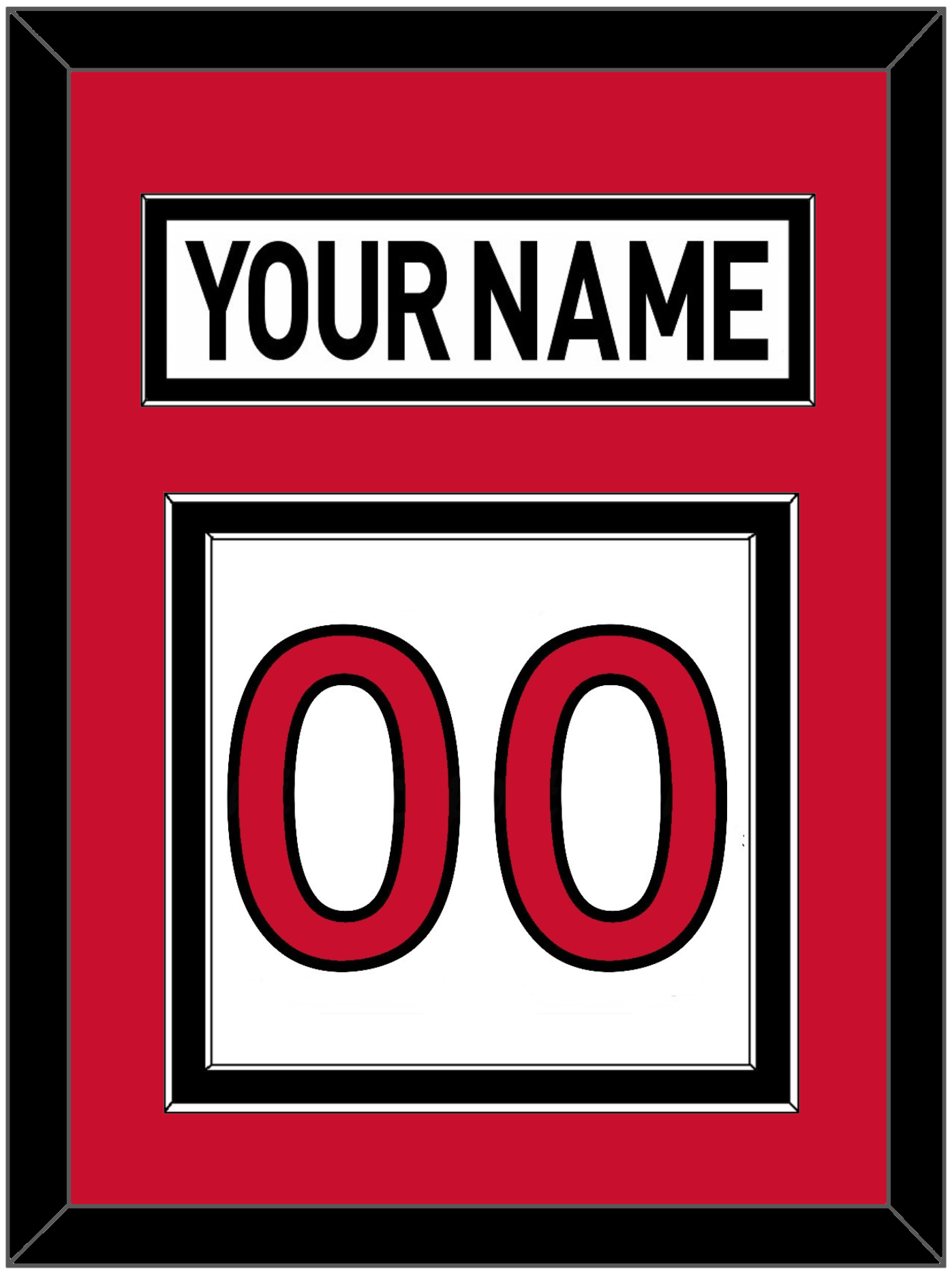 Ottawa Nameplate & Number (Back) - Road White (2007-2017) - Signature Tier 2
