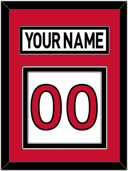 Ottawa Nameplate & Number (Back) - Road White (2007-2017) - Signature Tier 2