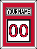 Ottawa Nameplate & Number (Back) - Road White (2007-2017) - Double Mat 2