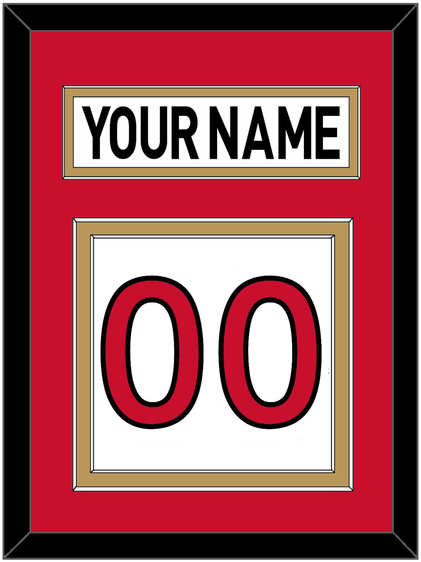 Ottawa Nameplate & Number (Back) - Road White (2007-2017) - Signature Tier 3