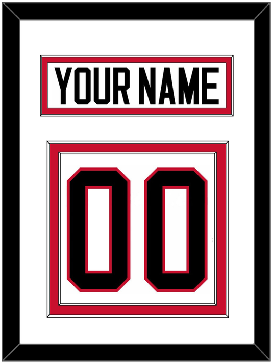 Ottawa Nameplate & Number (Back) - Home/Road White (1995-2007) - Signature Tier 1