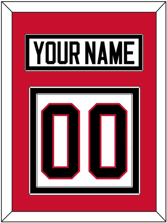 Ottawa Nameplate & Number (Back) - Home/Road White (1995-2007) - Signature Tier 2
