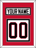 Ottawa Nameplate & Number (Back) - Home/Road White (1995-2007) - Double Mat 2