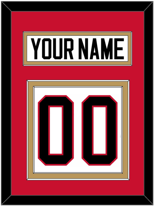 Ottawa Nameplate & Number (Back) - Home/Road White (1995-2007) - Signature Tier 3