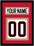Ottawa Nameplate & Number (Back) - Home/Road White (1995-2007) - Double Mat 3