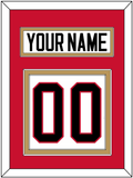 Ottawa Nameplate & Number (Back) - Home/Road White (1995-2007) - Double Mat 3