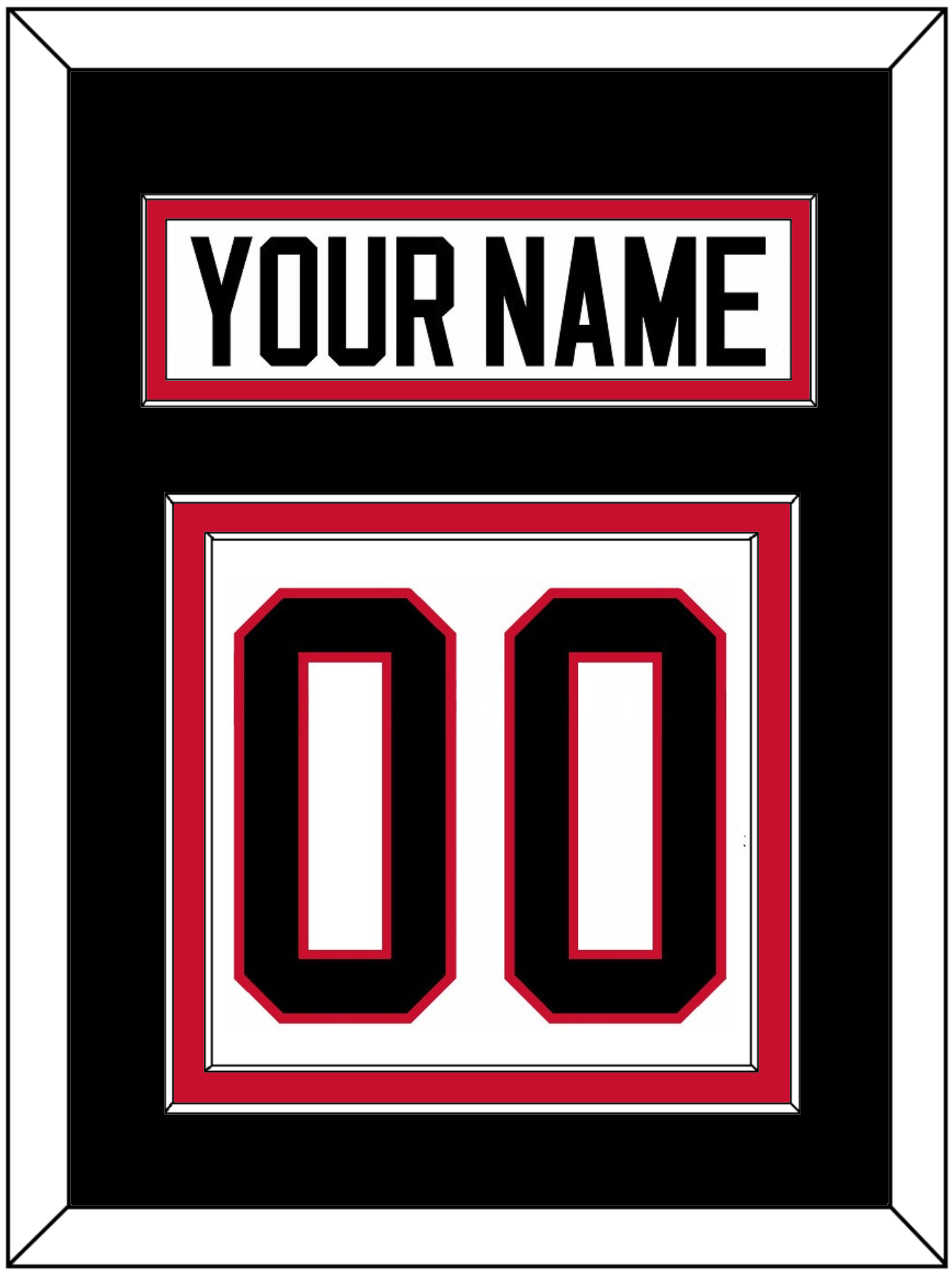 Ottawa Nameplate & Number (Back) - Home/Road White (1995-2007) - Signature Tier 4