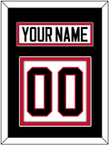 Ottawa Nameplate & Number (Back) - Home/Road White (1995-2007) - Double Mat 4