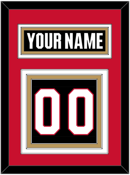 Ottawa Nameplate & Number (Back) - Home Black - Premier Tier 3