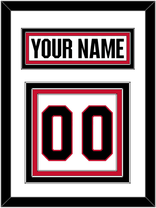 Ottawa Nameplate & Number (Back) - Road White - Premier Tier 1
