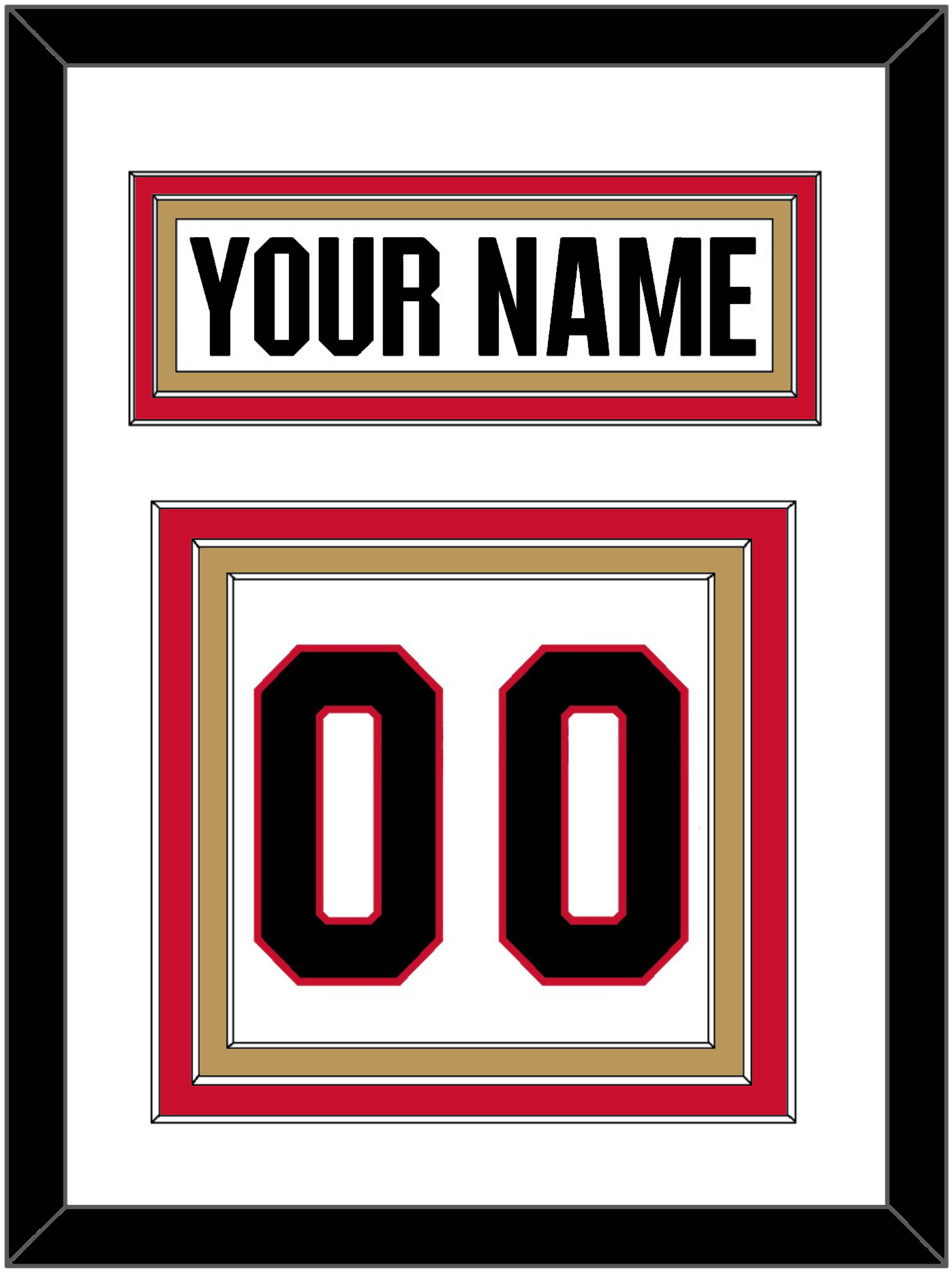 Ottawa Nameplate & Number (Back) - Road White - Premier Tier 2