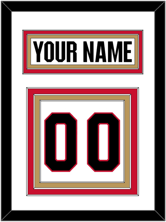 Ottawa Nameplate & Number (Back) - Road White - Premier Tier 2