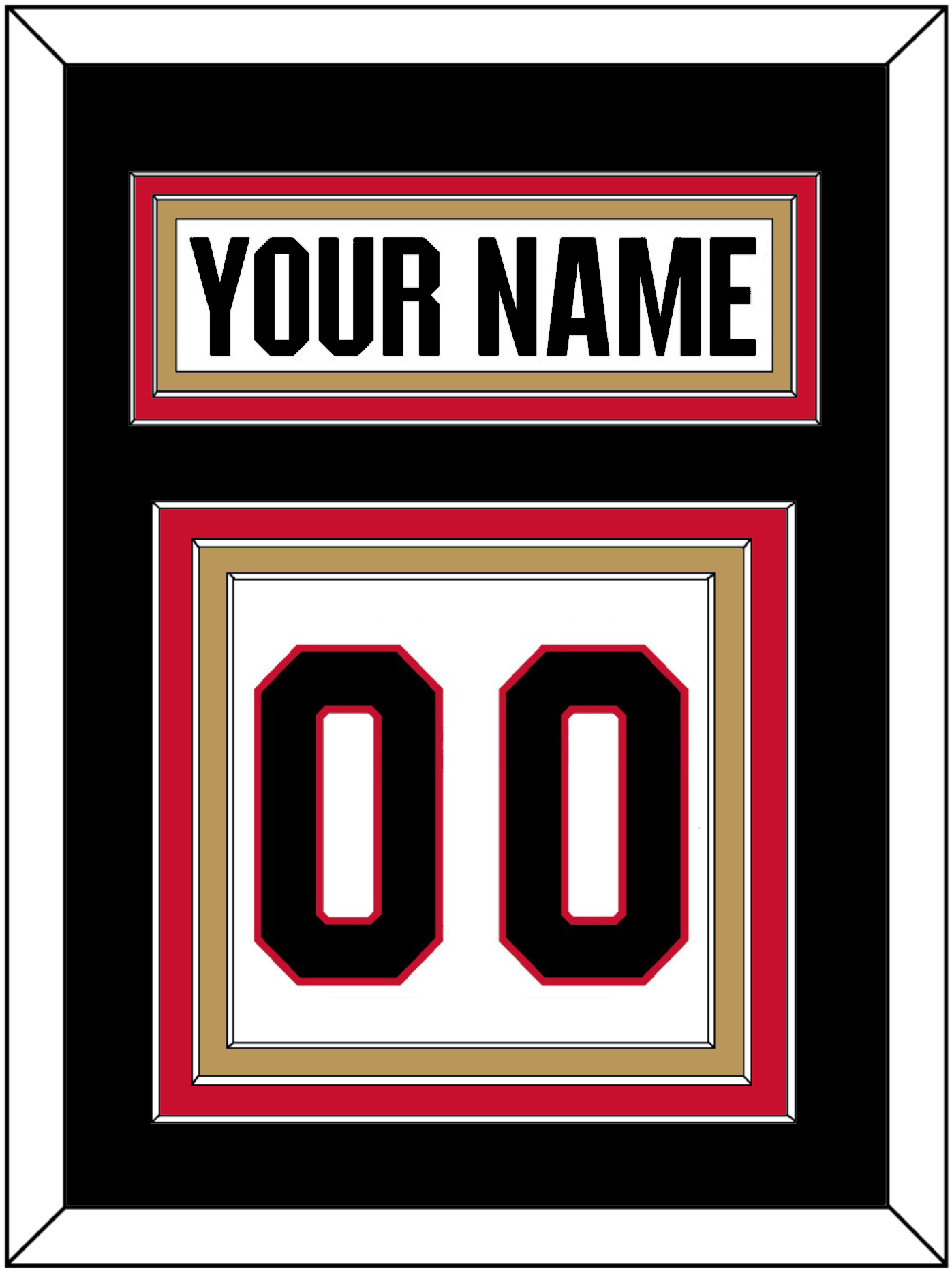 Ottawa Nameplate & Number (Back) - Road White - Premier Tier 3