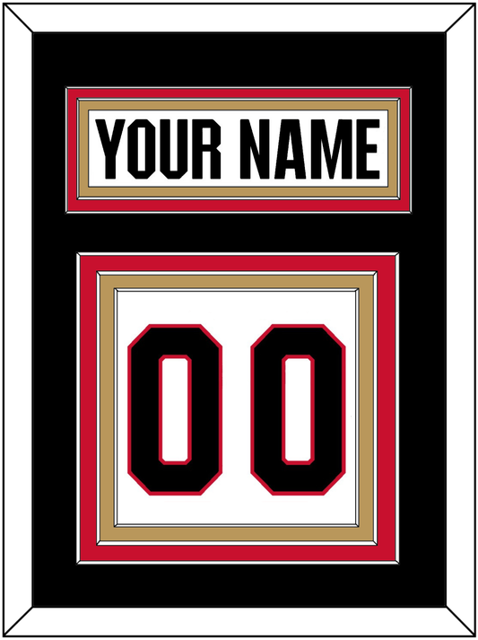Ottawa Nameplate & Number (Back) - Road White - Premier Tier 3
