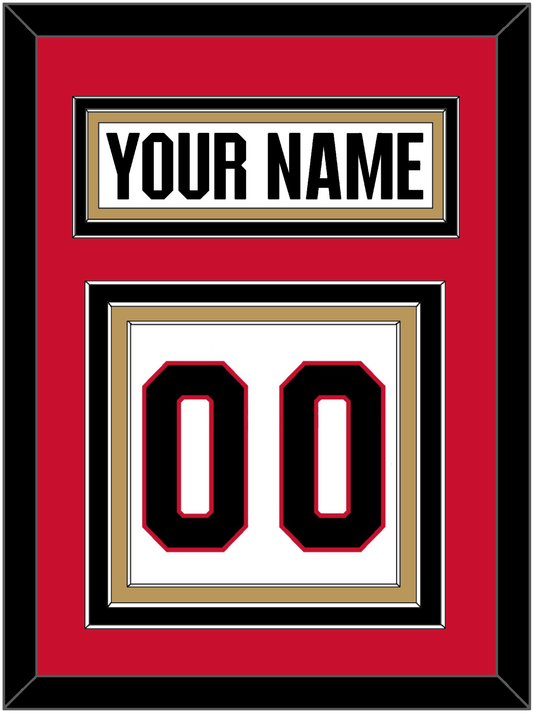 Ottawa Nameplate & Number (Back) - Road White - Premier Tier 4