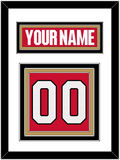 Ottawa Nameplate & Number (Back) - Home Red (2017-2020) - Triple Mat 1