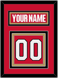 Ottawa Nameplate & Number (Back) - Home Red (2017-2020) - Triple Mat 2