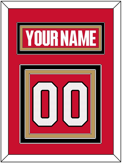 Ottawa Nameplate & Number (Back) - Home Red (2017-2020) - Premier Tier 2