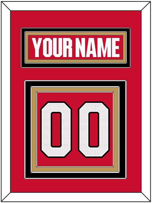 Ottawa Nameplate & Number (Back) - Home Red (2017-2020) - Premier Tier 2